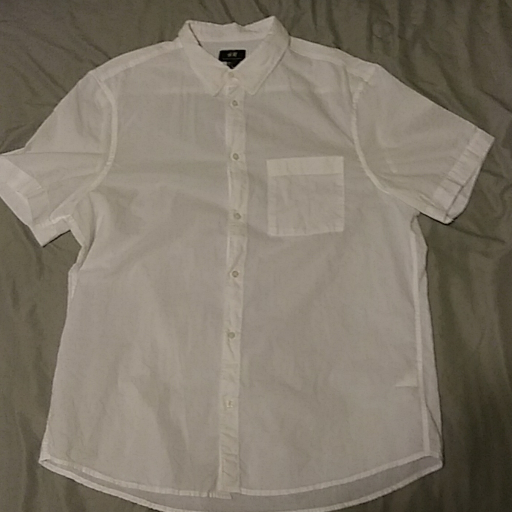 White short sleeve dress shirt